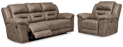 Stoneland Reclining Sofa and Power Recliner