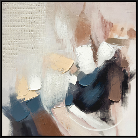 Abstract Harmony I Hand-embellished Canvas in Frame