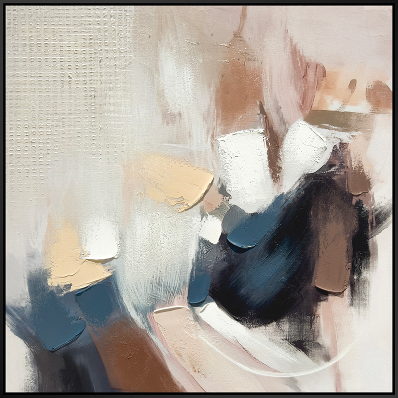 Abstract Harmony I Hand-embellished Canvas in Frame