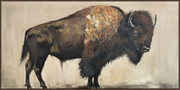 Majestic Bison Hand-embellished Canvas in Frame