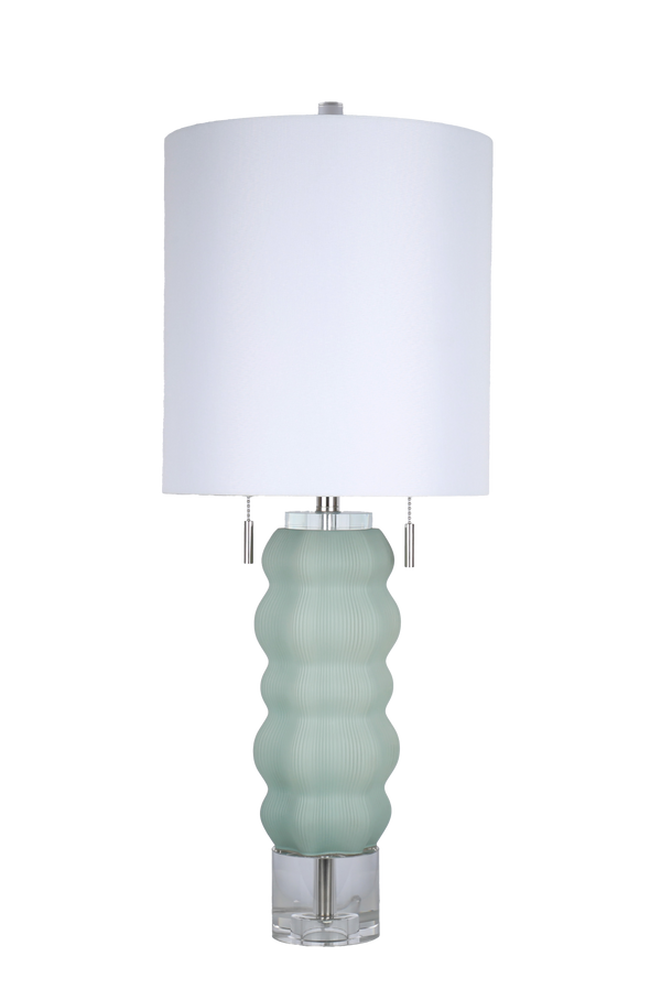 Oceanic Wave Glass & Crystal Table Lamp (Case Pack 2)