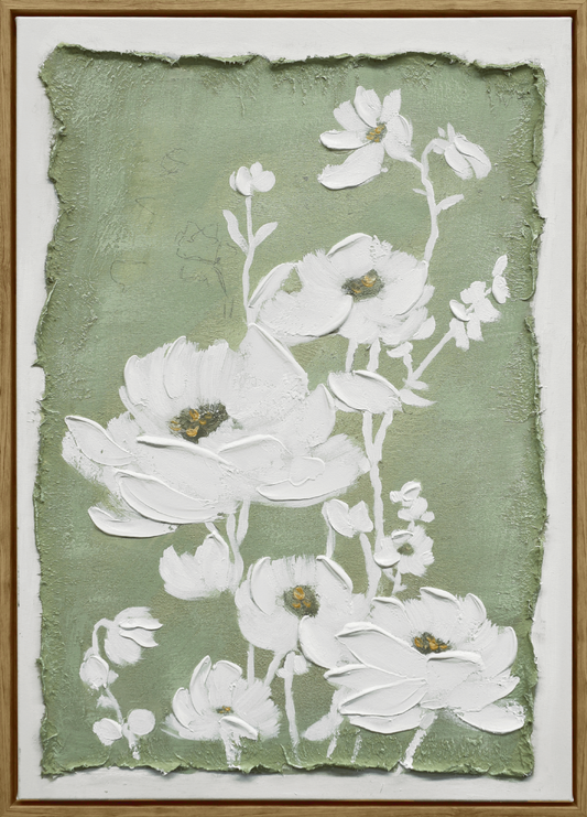 Blossom Serenity II Hand-embellished Canvas in Frame