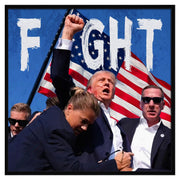 ''Fight Fight Fight'' Hand-painted Canvas in Frame