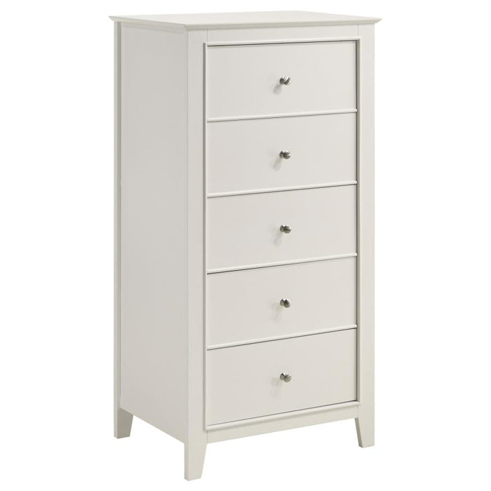 Selena 5-Drawer Chest Cream White - Canales Furniture