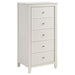 Selena 5-Drawer Chest Cream White - Canales Furniture