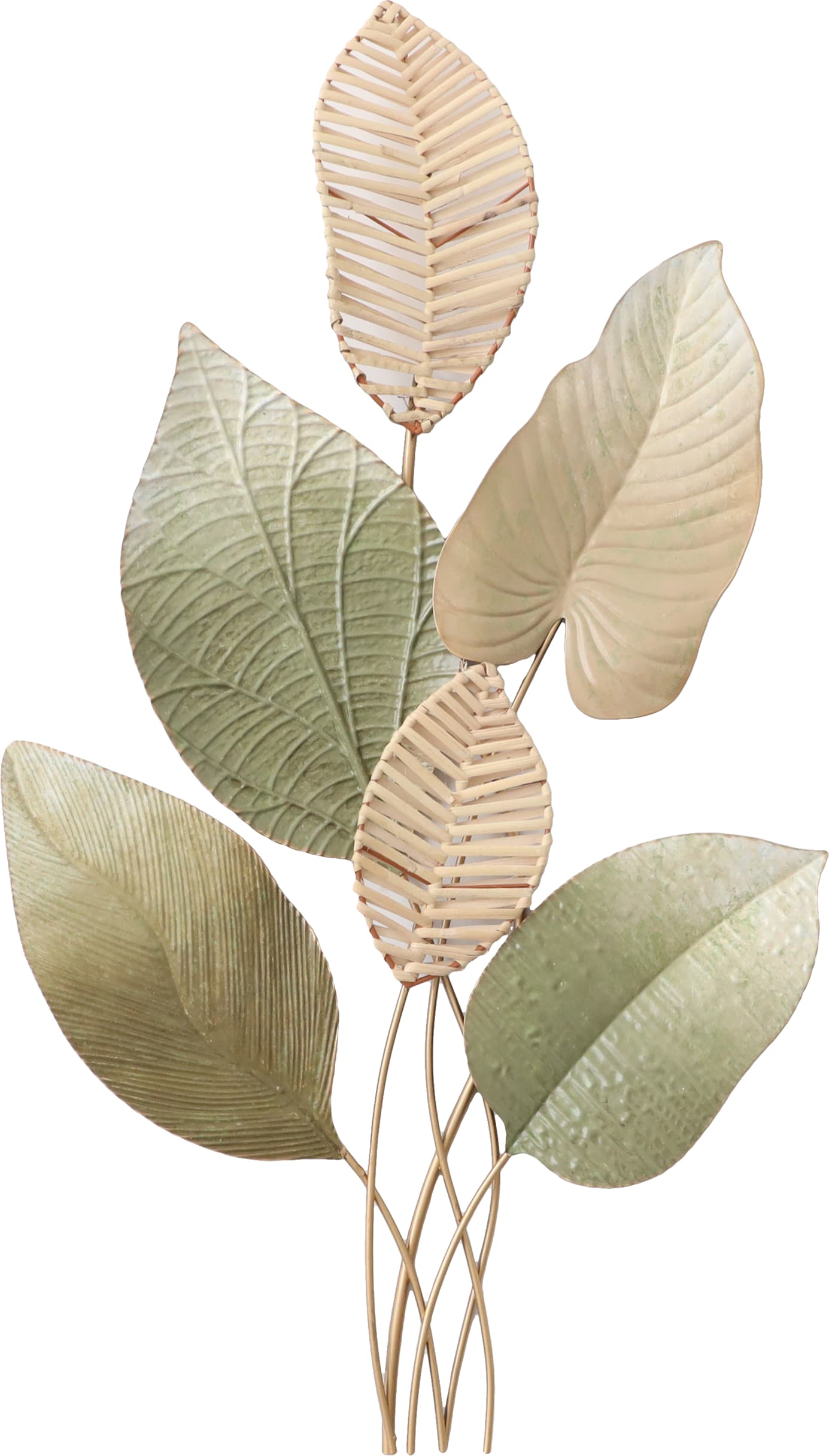 ''Nature Inspired Leaf Wall Decor'' Metal Wall Art