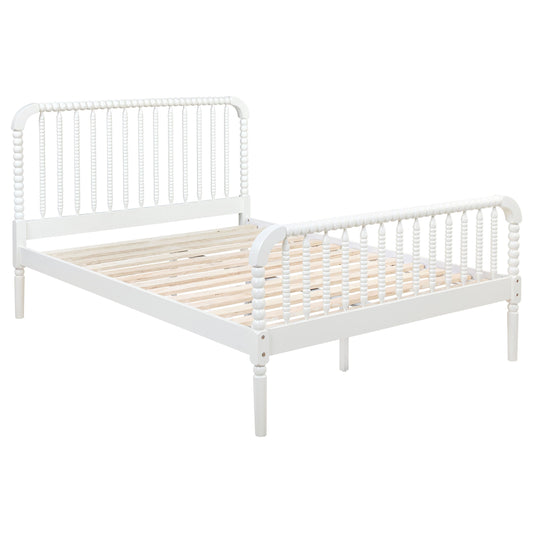 Cama Jones Wood con estructura abierta, color blanco