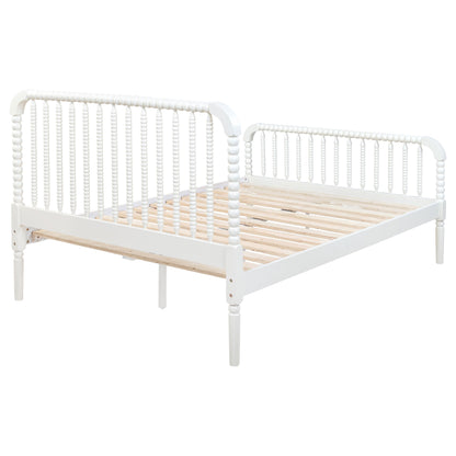 Cama Jones Wood con estructura abierta, color blanco