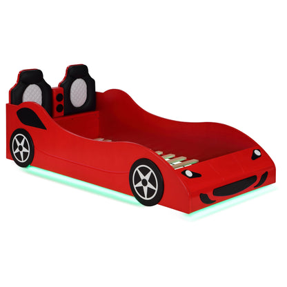 Cruiser Wood LED Race Car Bed Blue