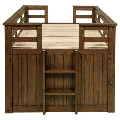 Carlsbad Wood Captains Bed With Trundle Medium Brown