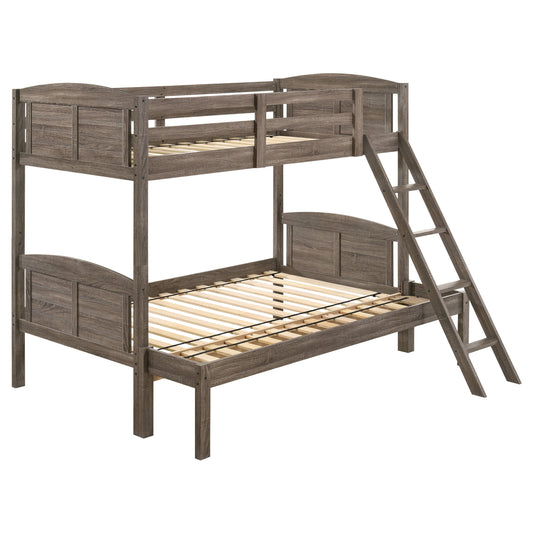 Flynn Wood Over Bunk Bed Weathered Brown