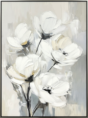 Whispering Blooms II Hand-embellished Canvas in Frame