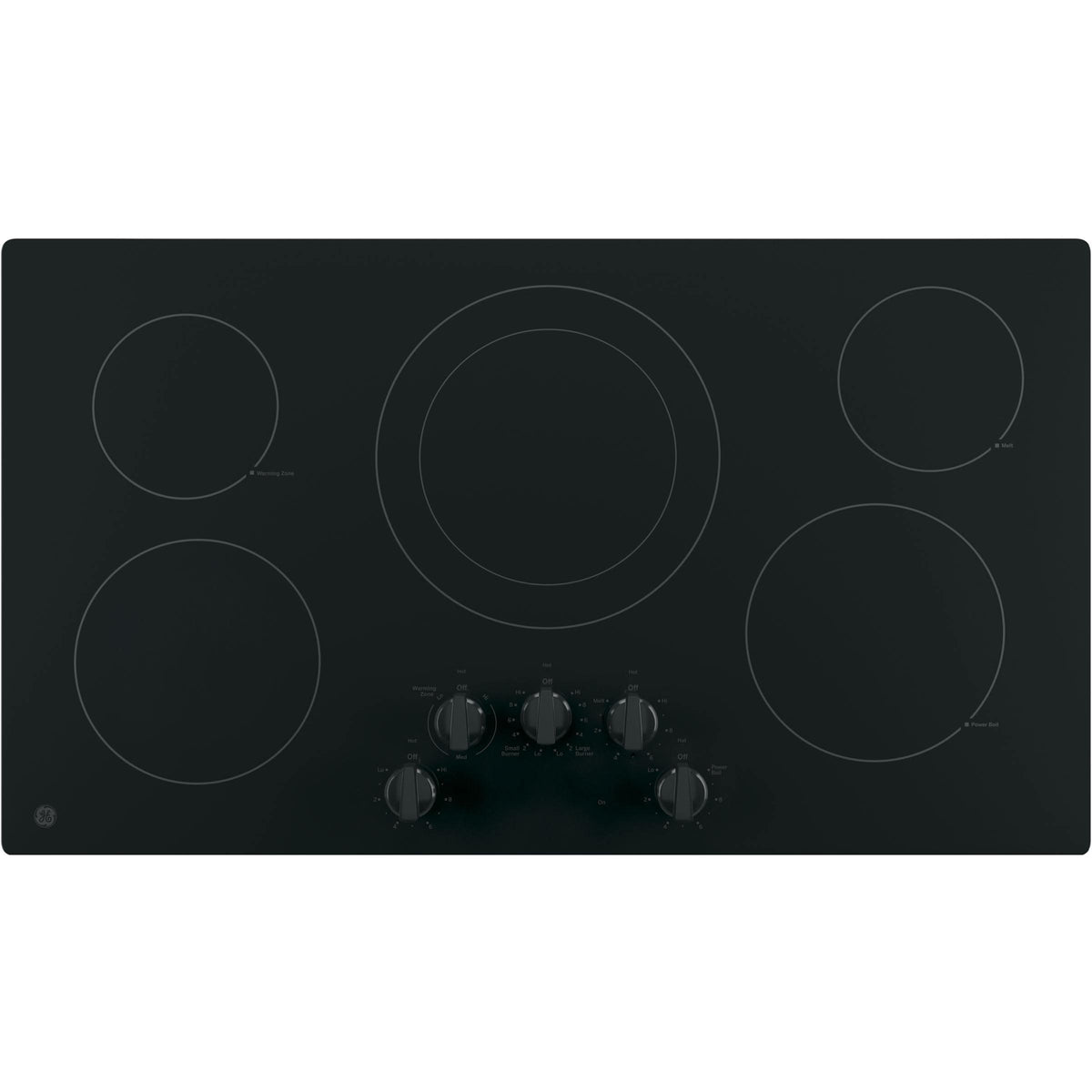  GE 36-inch Built-In Electric Cooktop JP3036DLBB IMAGE 1