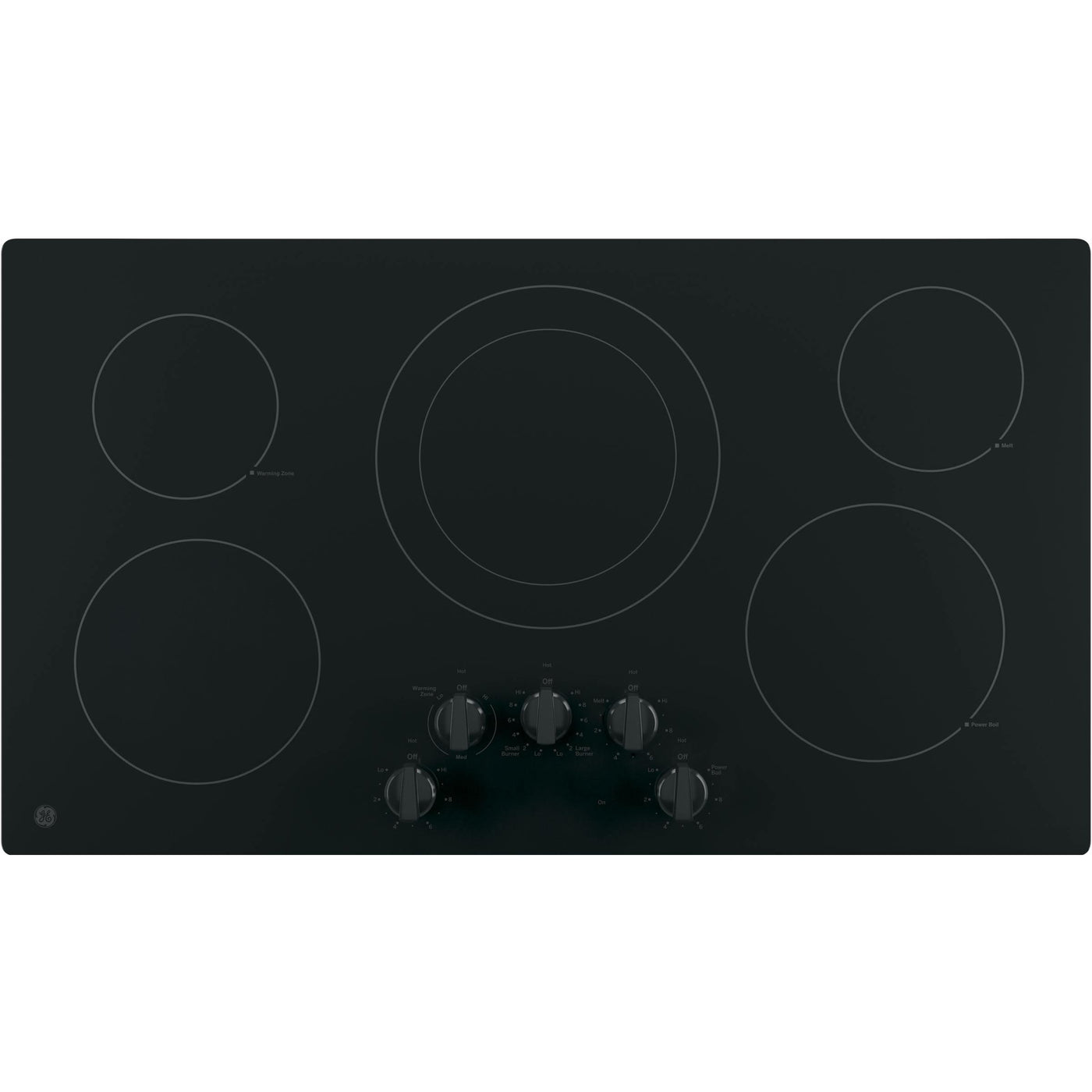  GE 36-inch Built-In Electric Cooktop JP3036DLBB IMAGE 1