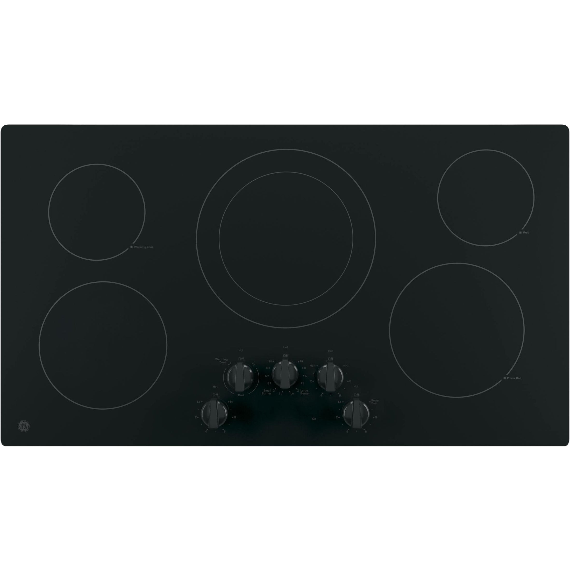  GE 36-inch Built-In Electric Cooktop JP3036DLBB IMAGE 1