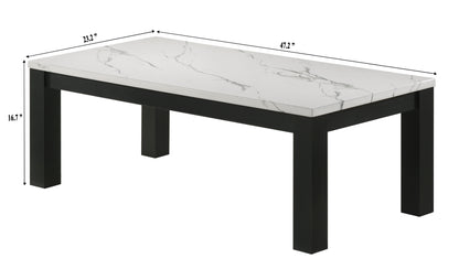Ivy 3-Pk Faux Marble White Cocktail Set