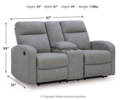 Moreau Place DBL Rec Loveseat w/Console