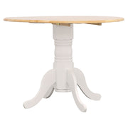 Juego de mesa de comedor redonda abatible Allison, color blanco