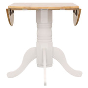 Juego de mesa de comedor redonda abatible Allison, color blanco