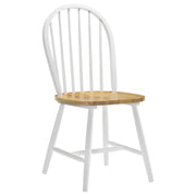 Juego de mesa de comedor redonda abatible Allison, color blanco