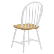 Juego de mesa de comedor redonda abatible Allison, color blanco