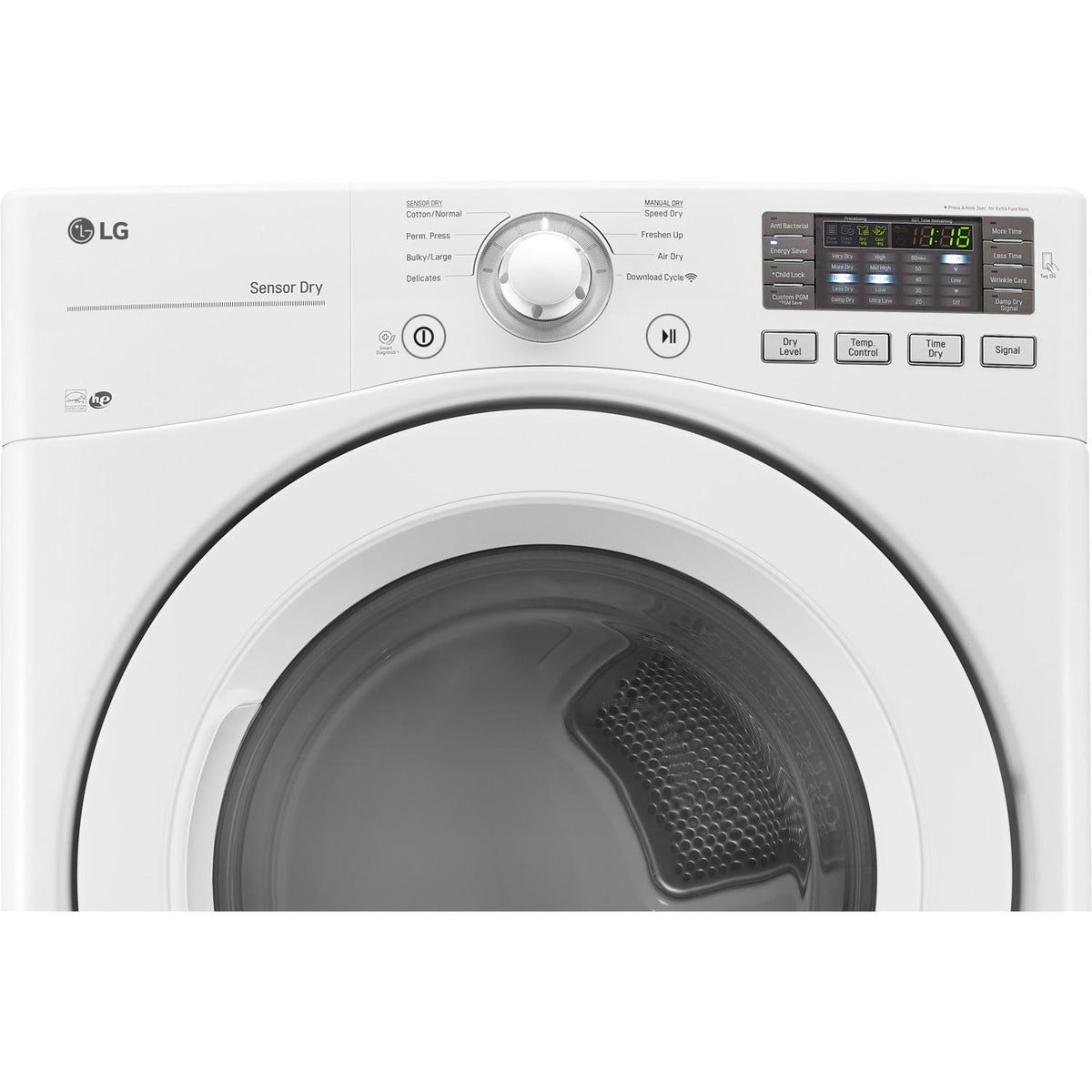  LG 7.4 cu. ft. Electric Dryer DLE3180W IMAGE 2
