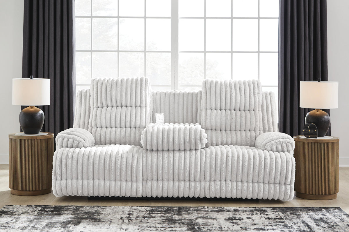 Technique Reclining Power Sofa w/ Drop-Down Table