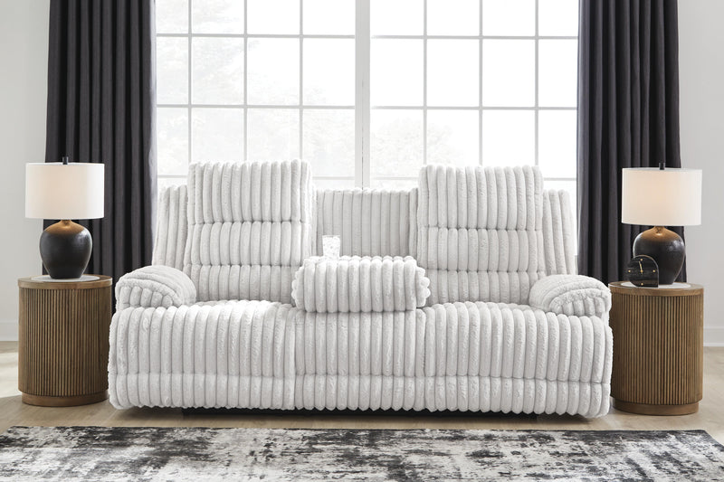 Technique Reclining Power Sofa w/ Drop-Down Table