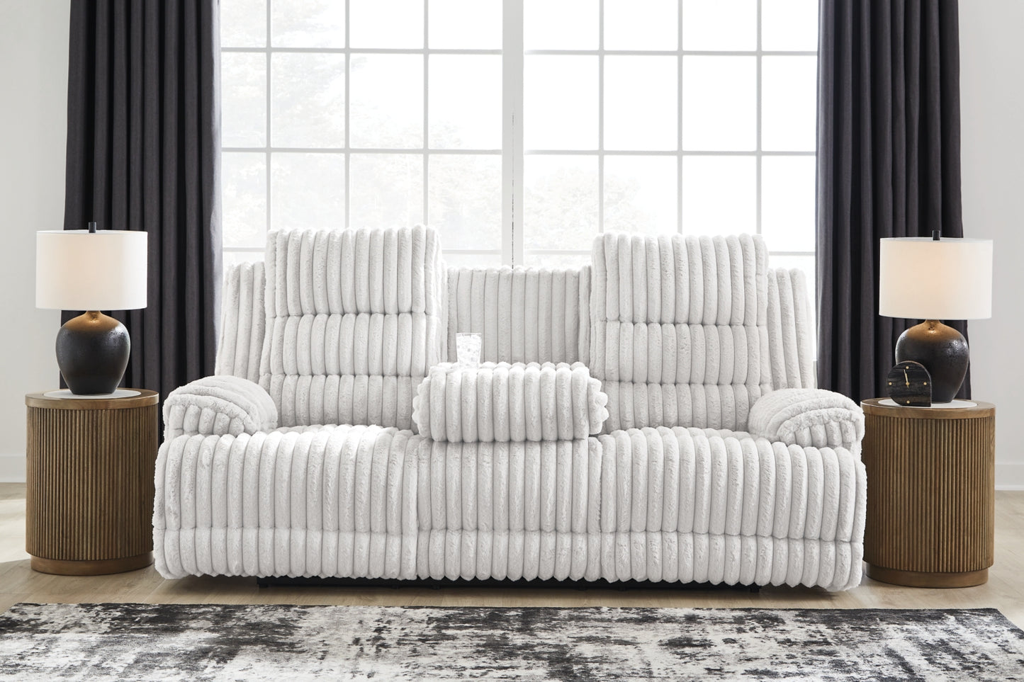 Technique Reclining Power Sofa w/ Drop-Down Table