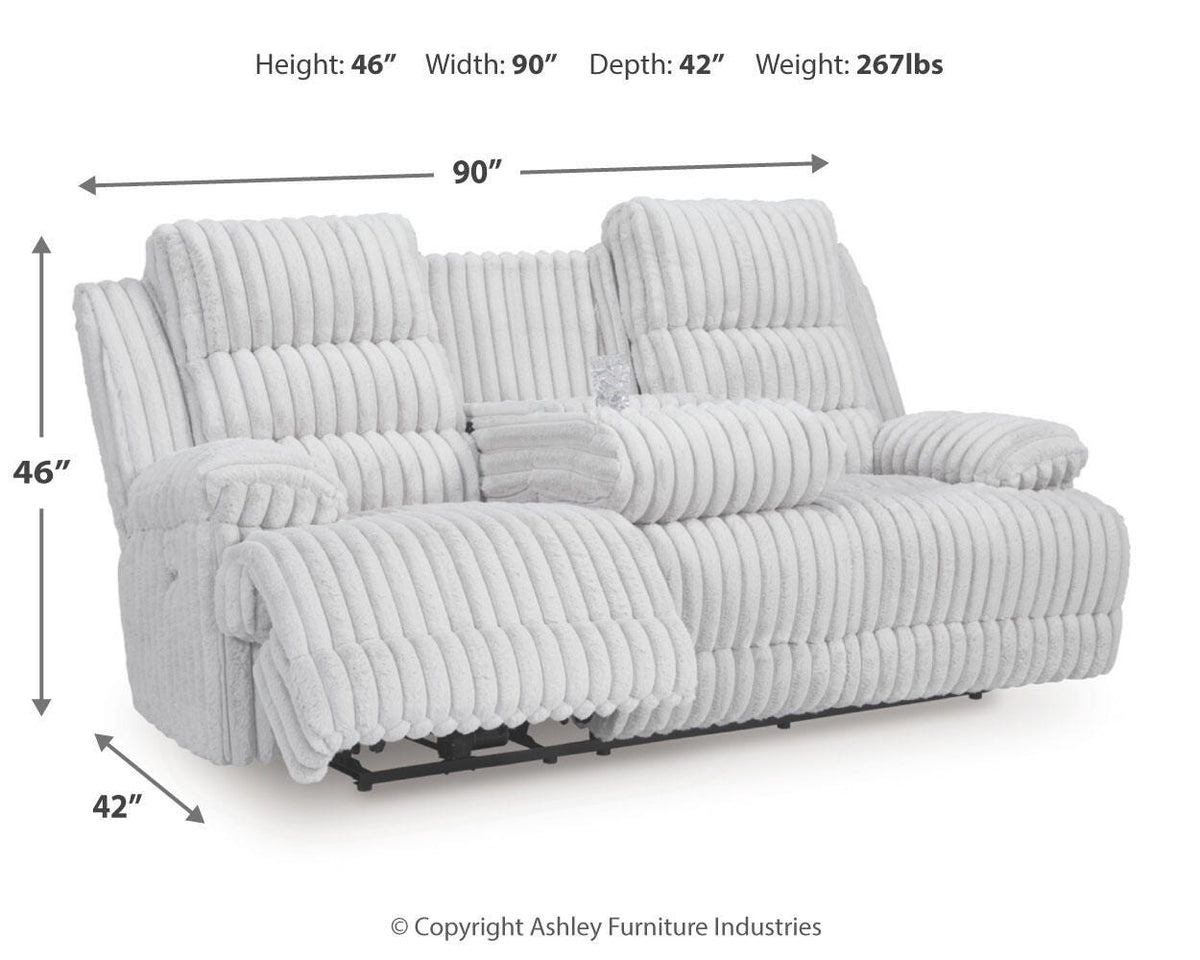 Technique Reclining Power Sofa w/ Drop-Down Table