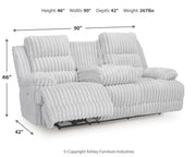 Technique Reclining Power Sofa w/ Drop-Down Table
