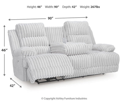Technique Reclining Power Sofa w/ Drop-Down Table