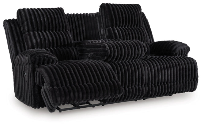 Technique Reclining Power Sofa w/ Drop-Down Table