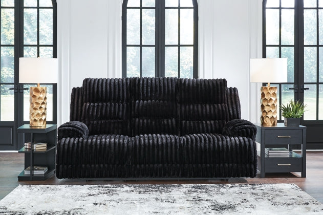 Technique Reclining Power Sofa w/ Drop-Down Table