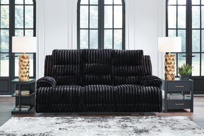 Technique Reclining Power Sofa w/ Drop-Down Table