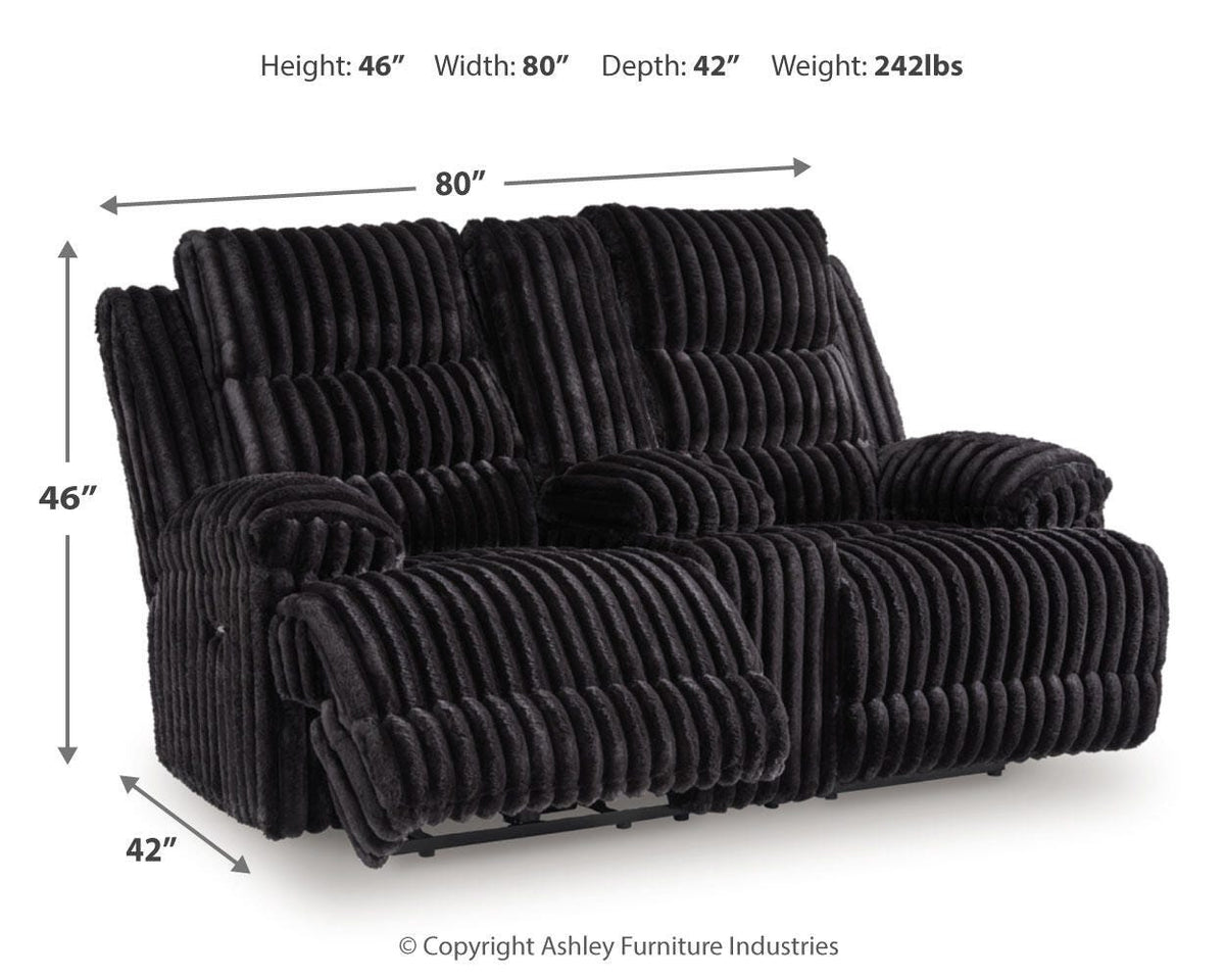 Technique DBL Recliner Power Loveseat w/ Console