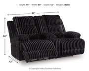 Technique DBL Recliner Power Loveseat w/ Console