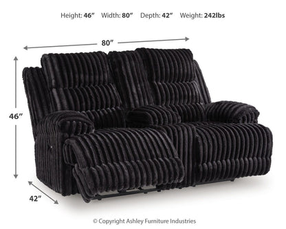 Technique DBL Recliner Power Loveseat w/ Console