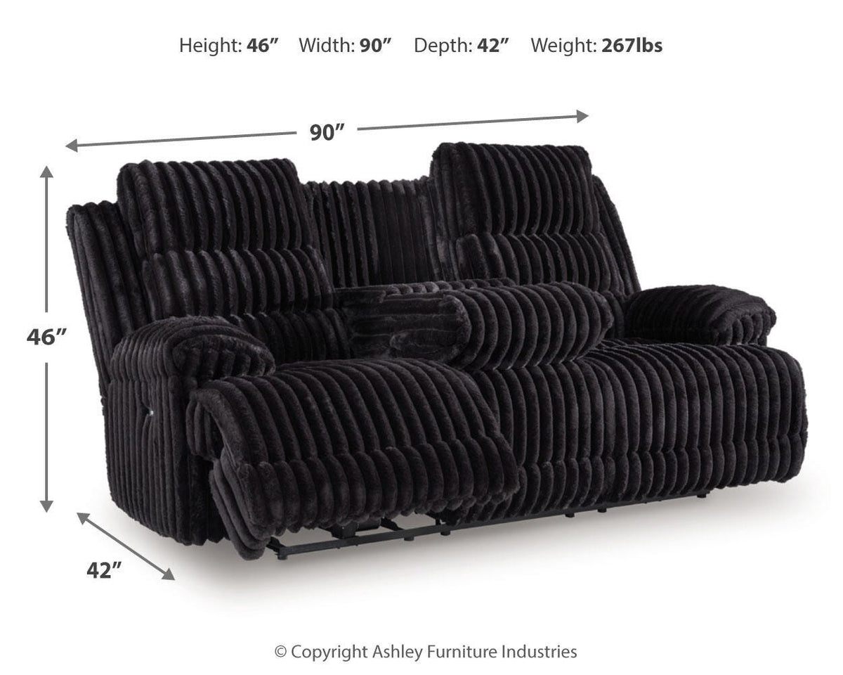 Technique Reclining Power Sofa w/ Drop-Down Table