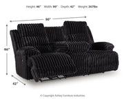 Technique Reclining Power Sofa w/ Drop-Down Table