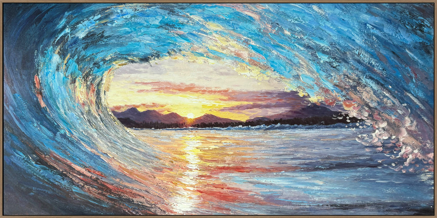 Sunlit Break Hand-Embellished Canvas in Frame