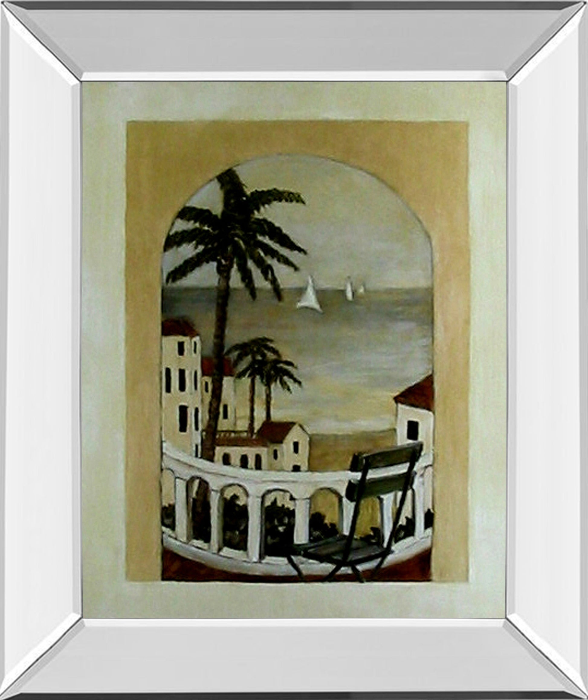 Mirrored Frame Ocean Park View By Charlene Olson