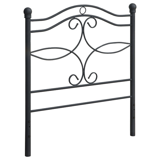 Callie Metal Open Frame Headboard Matte Black