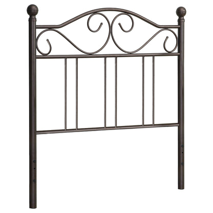 Ellis Metal Open Frame Headboard Dark Bronze