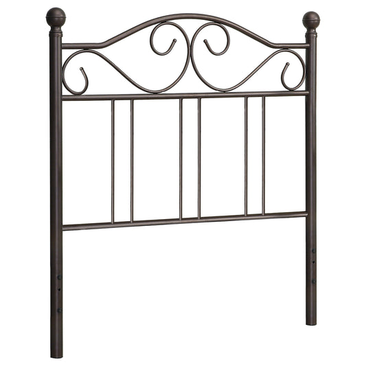 Ellis Metal Open Frame Headboard Dark Bronze
