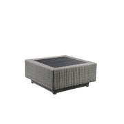 Sofá seccional para patio Salena de 160 cm con 4 cojines y mesa de centro