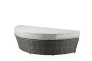Sofá con dosel para patio Salena con 4 almohadas y otomana