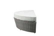 Sofá con dosel para patio Salena con 4 almohadas y otomana