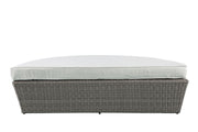 Sofá con dosel para patio Salena con 4 almohadas y otomana