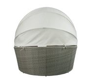 Sofá con dosel para patio Salena con 4 almohadas y otomana